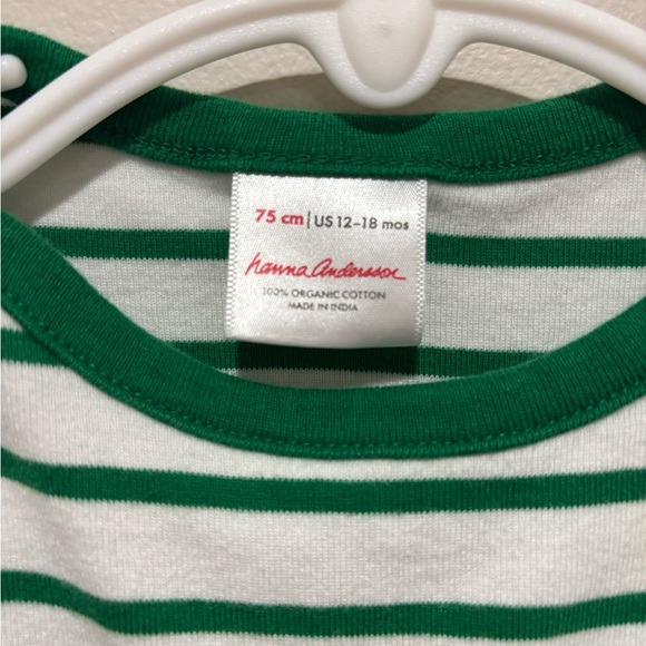 Hanna Andersson Christmas Winter Green White Peppermint Dress, 12-18 Months - Picture 6 of 14